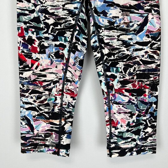 Lululemon Womens Wunder Under Hi Rise 1/2 Tight Culture Clash Multi Black size 4 - Picture 5 of 11